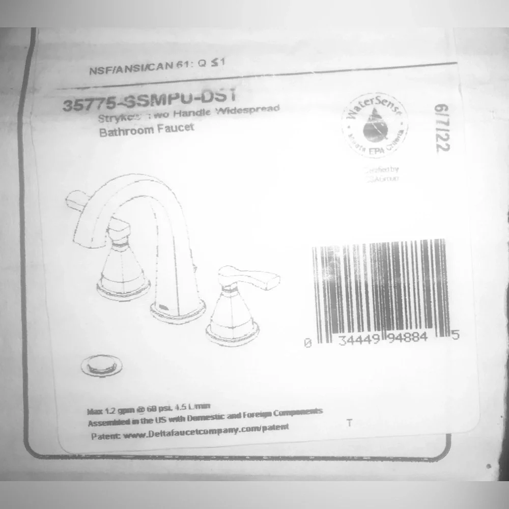 Delta Stryke 35775-SSMPU-DST Bathroom Sink Faucet Set - SS New Open Box